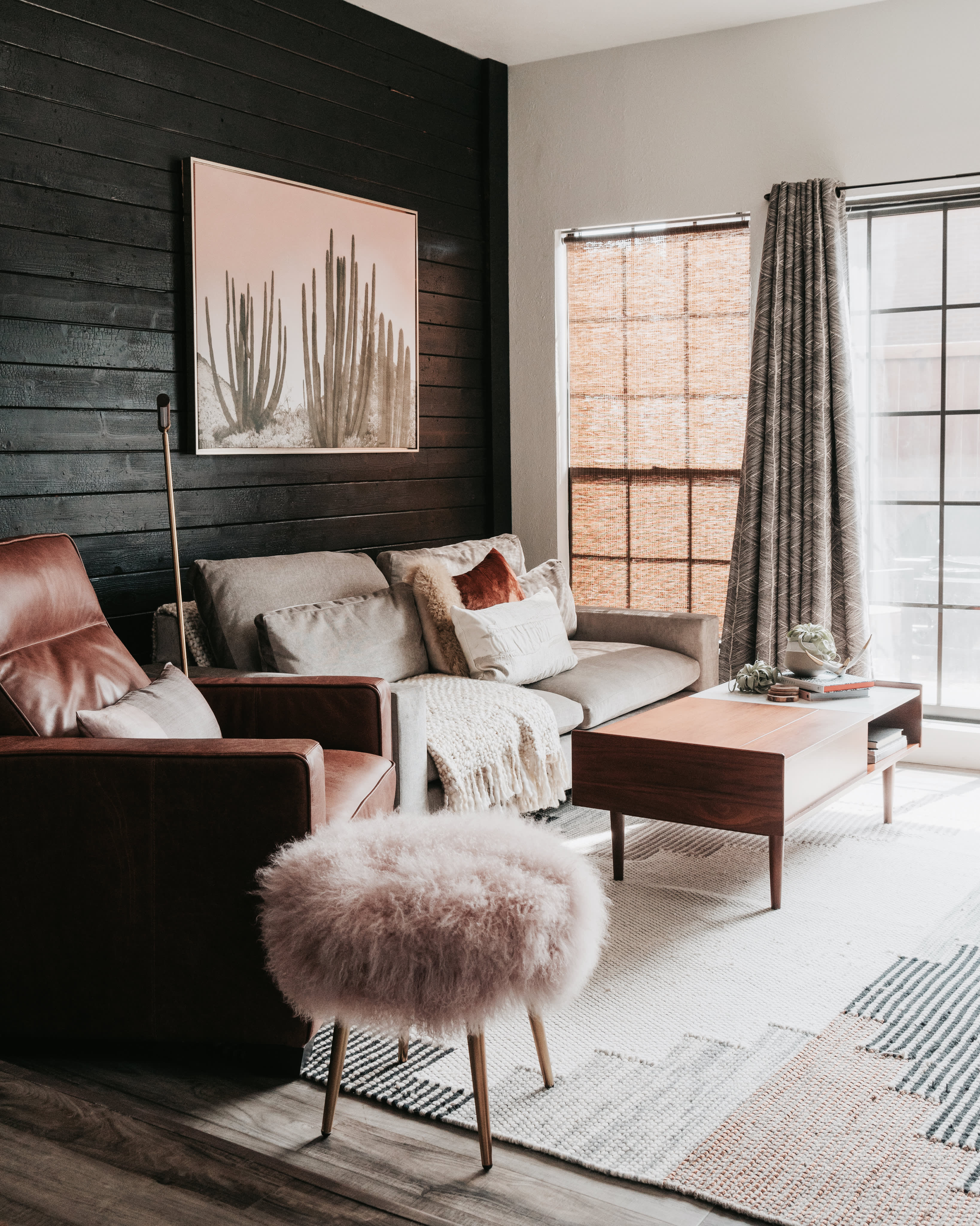 Minimalist modern boho living room discount